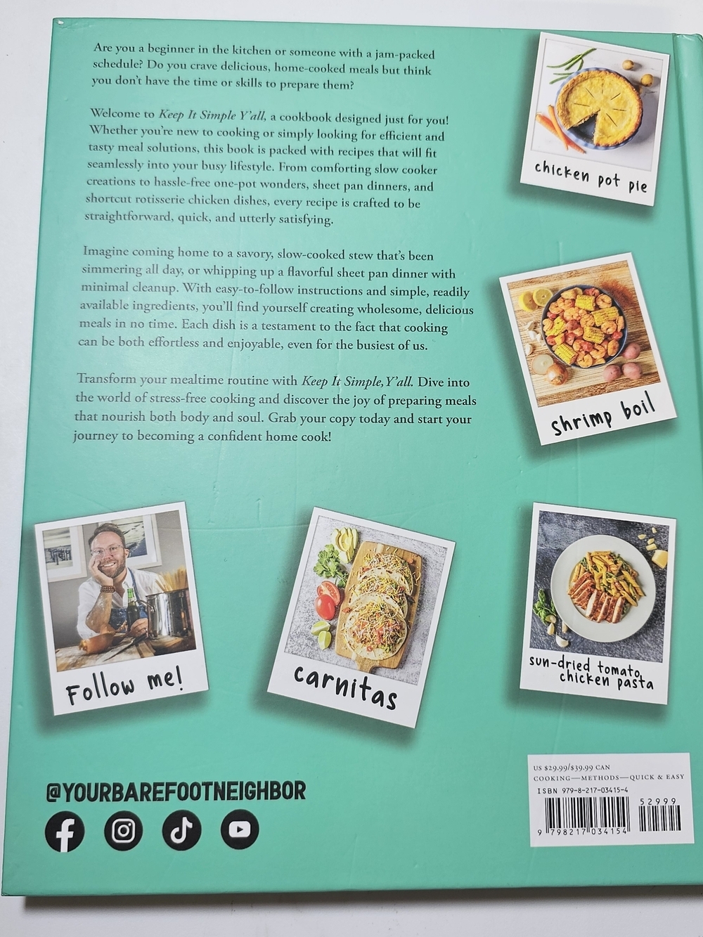 Keep It Simple Y'all Matthew Bounds Cookbook 2024 HC First Edition Recipes - Picture 6 of 12